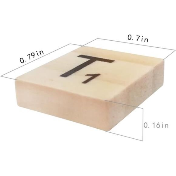 500 Wood Letter Tiles,Scrabble Letters for Crafts - DIY Wood Gift Decoration - Picture 2 of 8